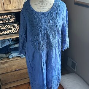 Roaman's Elegant Blue Dress - 18W